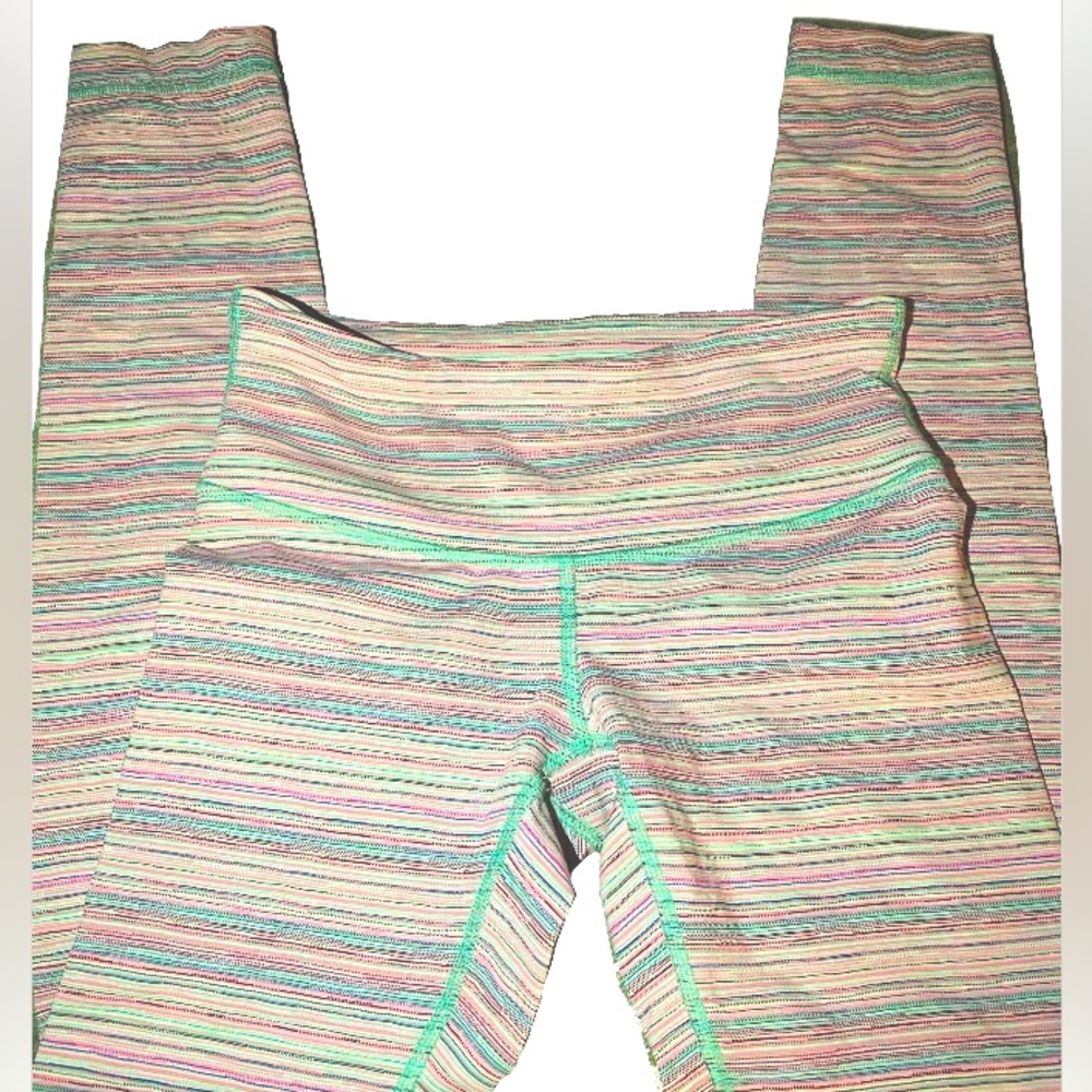 Lululemon pink striped leggings (size 4)